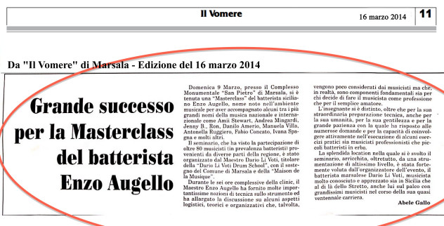 articolo abele - il vomere 16 marzo 2014